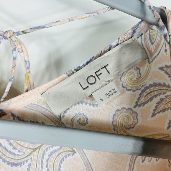 Ann Taylor LOFT Size Small Floral Ruffled Lace Flutter Sleeve Mini Dress Pink - Picture 6 of 7